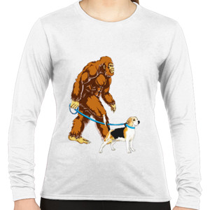 Kaos bigfoot wallking dog