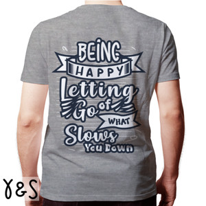 Kaos Being Happy - Typography Text