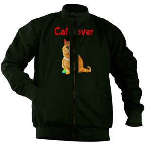 Jaket Bomber Kaos Cat Lover