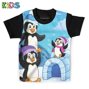 Kaos Anak Full-Print Penguin 1