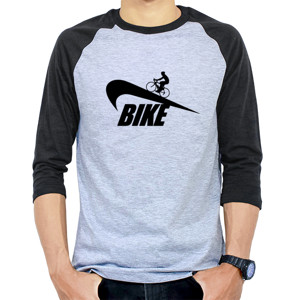 Kaos Raglan Funny Bike Cyclists Mountain - 2