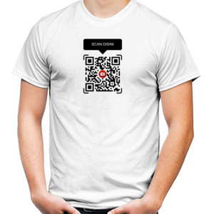 Kaos Kaos QR CODE (Maaf anda kena prank) Bisa custom