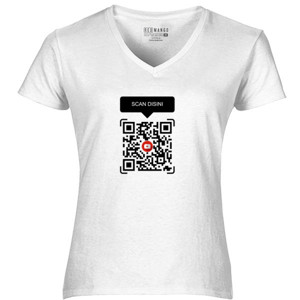 Kaos Kaos QR CODE (Maaf anda kena prank) Bisa custom