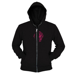 Hoodie Zipper Valentine Love Food Typography