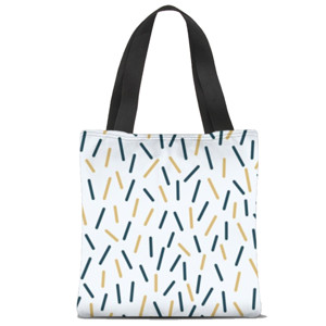 Tas Tote Fullprint Green Yellow Stick