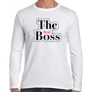 Kaos Kaos The Real Boss Putih