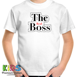 Kaos Kaos The Real Boss Putih