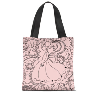 Tas Tote Fullprint Flower Goddess