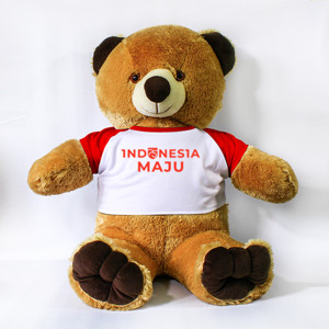 Boneka Beruang Kemerdekaan Indonesia Maju 75