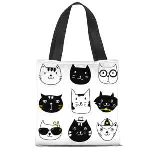 Tas Tote Fullprint Cat-1