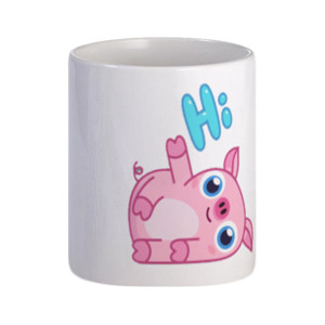 Mug Mug gambar sticker lucu