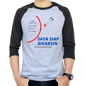 Kaos Raglan Kampanye Lawan Covid