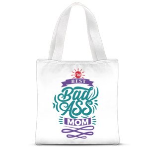 Tas Tote Fullprint The Best Badass Mom