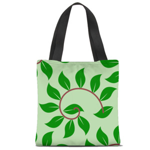 Tas Tote Fullprint Daun (Leaves)