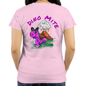 Kaos Dino Mite ungu (hanya belakang)