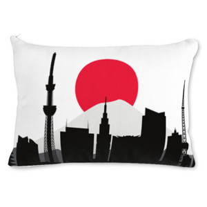 Bantal View Kota Tokyo Landmarks Gunung Fuji Jepang