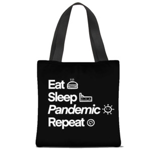 Tas Tote Fullprint Eat sleep pandemic