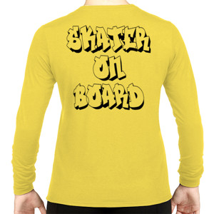 Kaos skater on board hitam grafitti style