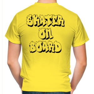 Kaos skater on board hitam grafitti style