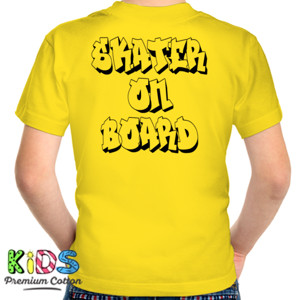 Kaos skater on board hitam grafitti style