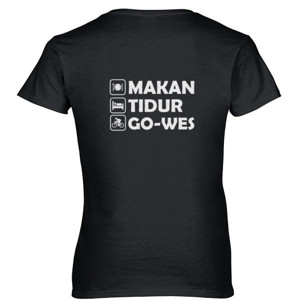 Kaos Kaos Pria Pencinta Sepeda Bahagia Design Belakang