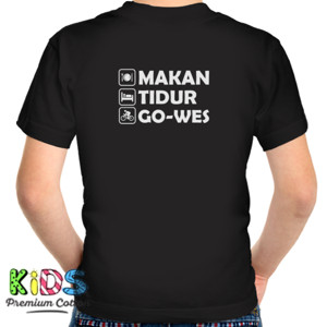Kaos Kaos Pria Pencinta Sepeda Bahagia Design Belakang