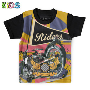 Kaos Anak Full-Print Riders