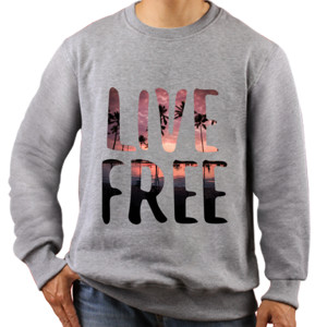Jaket Sweater Live Free (Dark) T-shirt