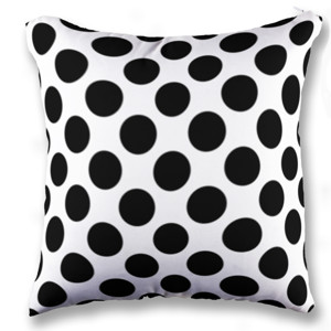 Bantal Polkadot Black & White