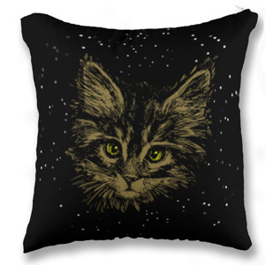 Bantal KITTEN FACE ON NIGHT SKY