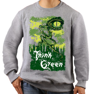 Jaket Sweater Think Green