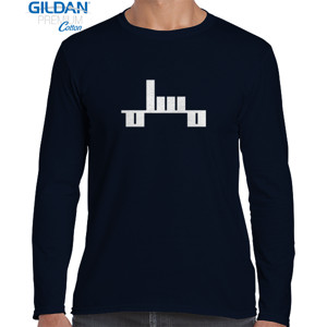 Kaos Muslim Straight Solid White-BlueNavy LP