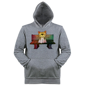 Jaket Hoodie Cute Sitting Cat - Kaos Keren Kucing Duduk