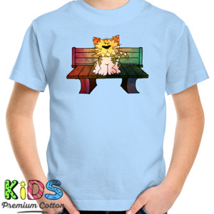 Kaos Cute Sitting Cat - Kaos Keren Kucing Duduk