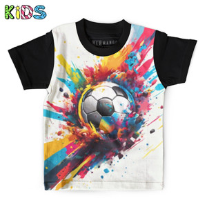 Kaos Anak Full-Print kid soccer ball
