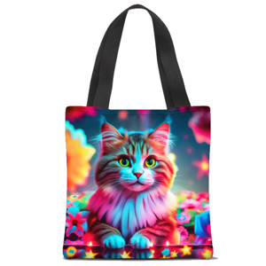 Tas Tote Fullprint Tas Tote Fullprint - Kucing Maine Coon 01