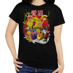 Kaos Kaos Wanita Pecinta Kucing & Boba
