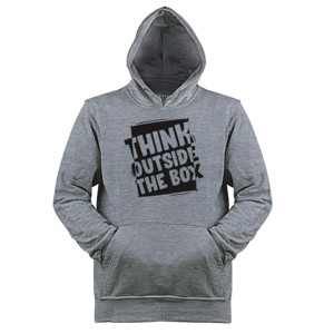 Jaket Hoodie Quote Think Outside The Box v1