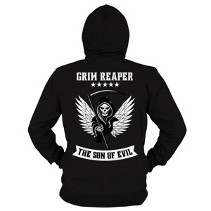 Hoodie Zipper Hoodie Zipper resleting grim reaper