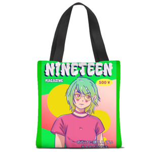 Tas Tote Fullprint Tote Bag Desain Kawaii, Japanese Cute Anime 