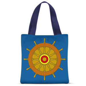 Tas Tote Fullprint  ship steering wheel