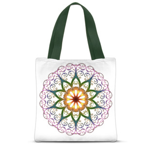 Tas Tote Fullprint Bundar abstrak