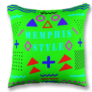 Bantal Sofa Memphis Style Green - Customic47