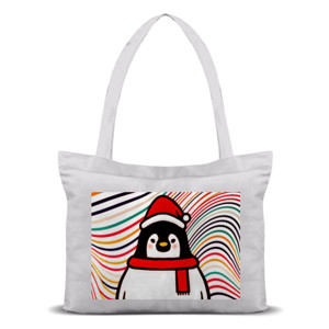 Tas Tote Santa Penguin