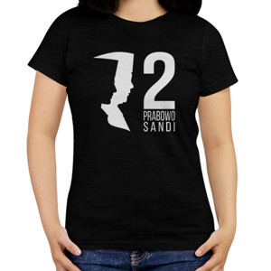 Kaos Siluet Prabowo Sandi Putih