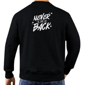 Jaket Sweater Never Look Back