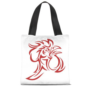 Tas Tote Fullprint AYAM JAGO TRIBAL