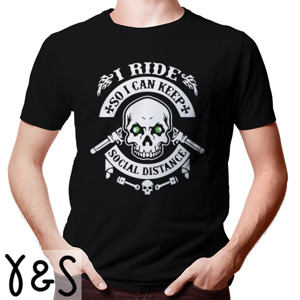 Kaos Skull I Ride So I Can Keep Social Distange - 2