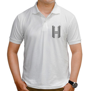 Kaos Polo Logo huruf H gamer