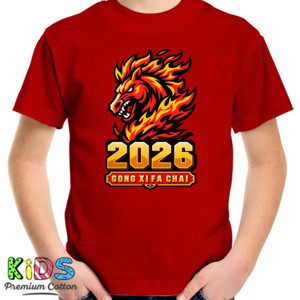 Kaos Kaos Imlek 2026 Naga Api – Gong Xi Fa Chai Unisex